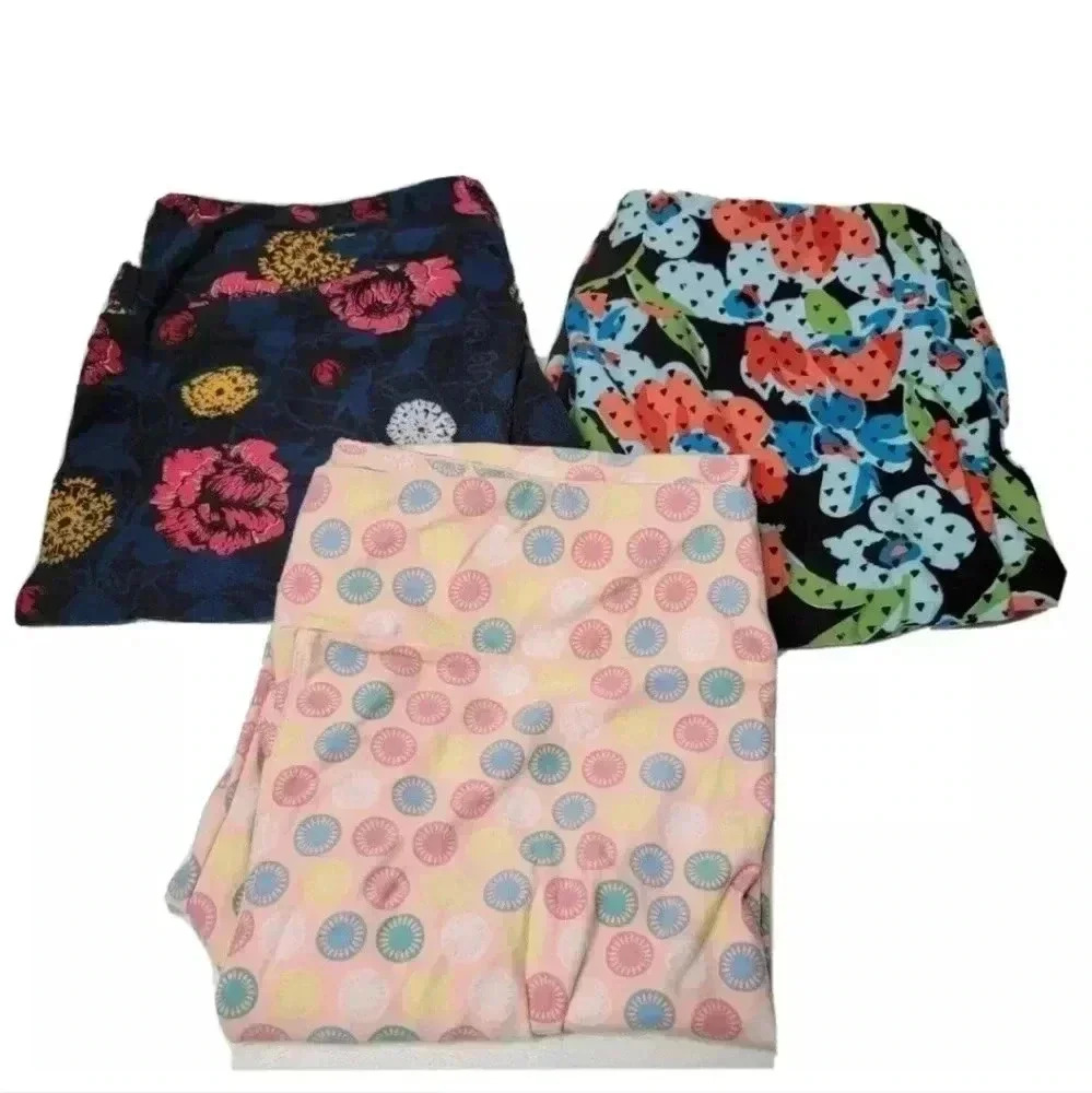 LULAROE SUPER SOFT STRETCH LEGGINGS TC LOT OF 3